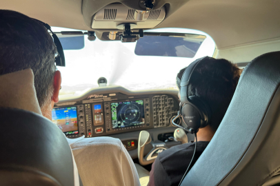 23 Nisan’da pilot koltuğuna geçen çocuklar Ankara semalarında uçtu