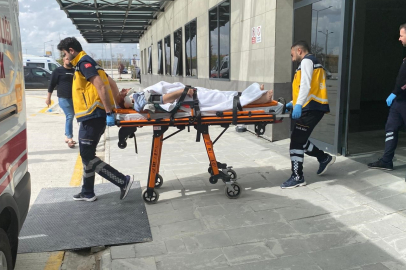 Konya'da inşaattan düşen kişi hastanelik oldu