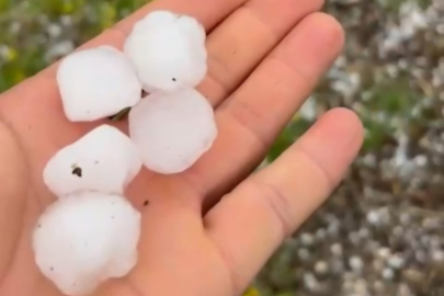 Çorum’da ceviz büyüklüğünde dolu yağdı