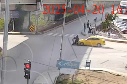 Kırıkkale'de motosiklet yayaya, ticari taksi elektrikli skutere çarptı