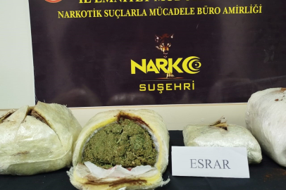 Sivas’ta 5 kilo 100 gram esrar ele geçirildi