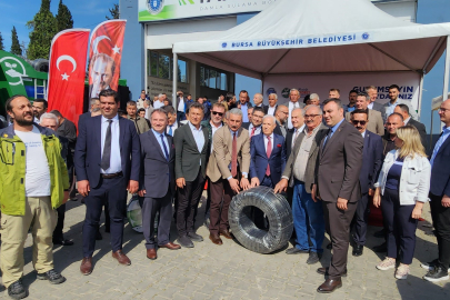 Bursa'da çiftçiye ücretsiz sulama borusu dağıtıldı