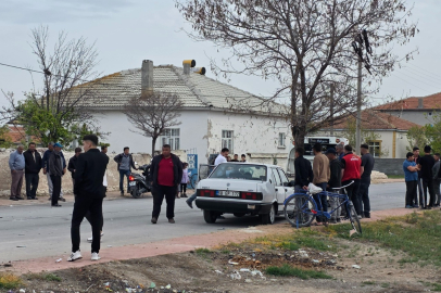 Aksaray'da otomobille çarpışan elektrikli motosiklet sürücüsünün gözü çıktı