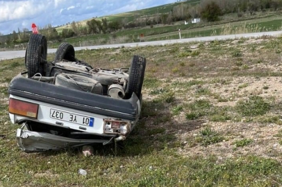 Konya’da otomobil devrildi: 3 yaralı