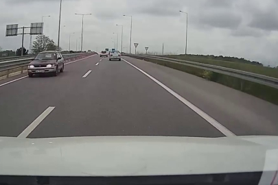 Sakarya'da duble yolda ters yönde giderek tehlike saçan sürücüye 9 bin lira ceza