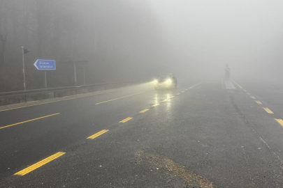 Bolu Dağı'nda sis etkili oldu