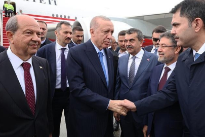Cumhurbaşkanı Erdoğan KKTC'ye geldi
