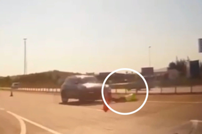 Tekirdağ'da  'dur' ihtarına uymayan sürücü, polis memuruna çarpıp kaçtı