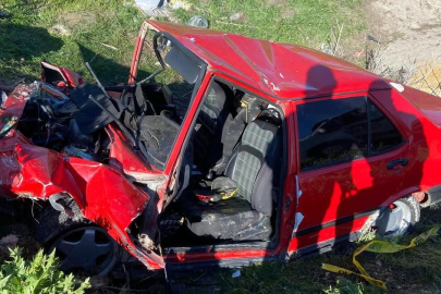 Ankara'da şarampole devrilen aracın sürücüsü hayatını kaybetti