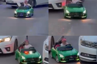 Mersin'de otomobil çocuğun bindiği akülü araca çarptı