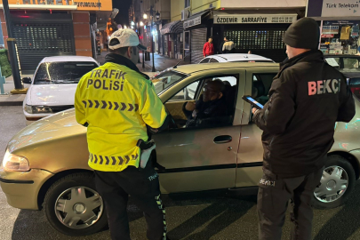 Çorum'da polis ekiplerinden ehliyet kemeri uygulaması