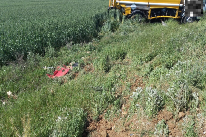 Kırklareli'de tanker takla attı, sürücü hafif yaralandı