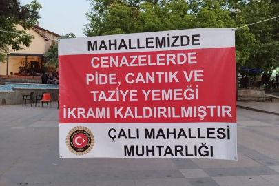 Bursa'da örnek uygulama: O mahallede cenazelerde yemek ikramı kaldırıldı!