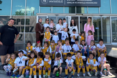 Bursa'da anaokulu öğrencileri atıcılık tesisini ziyaret etti