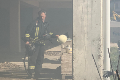 Karaman’da cami otoparkında yangın