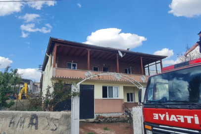 Kayseri'de iki katlı evde yangın