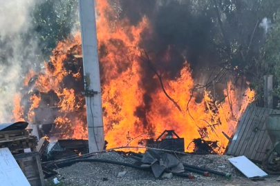 Bursa'da saman balyaları alev alev yandı!