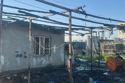 Mersin'de bahçe evinde çıkan yangın maddi hasara neden oldu