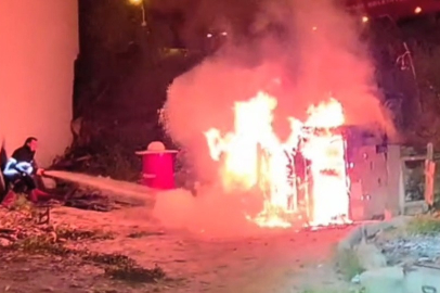 Sinop’ta kümes yangını