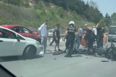 Bursa Mudanya yolunda feci kaza: Motosikletli sürücü 2 araçla çarpıştı