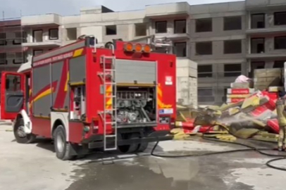 Ankara'da inşaat halindeki binada yangın