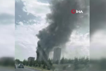 Başkentte bir inşaatta yangın çıktı