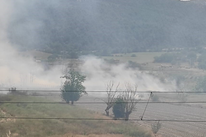 Bilecik Osmaneli’de anız yangını söndürüldü