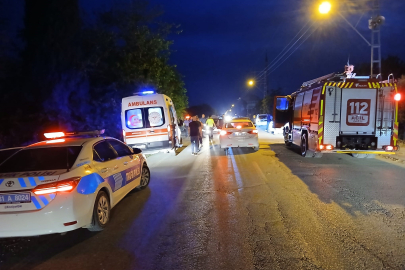 Hatay Dörtyol'da yan yatan otomobilin sürücüsü yaralandı