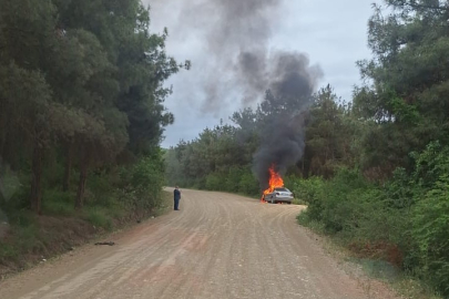 Tokat'ta motor kısmında çıkan yangın aracı kullanılamaz hale getirdi
