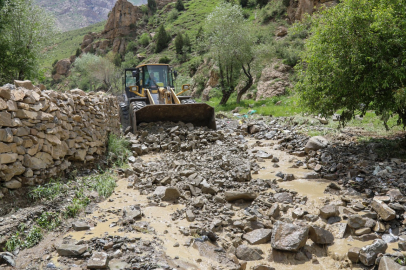 Van Başkale'de sağanak sonucu taşkın meydana geldi