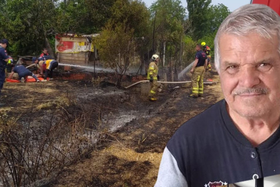 Balıkesir Edremit'te ot yangını sonucu bir kişi hayatını kaybetti
