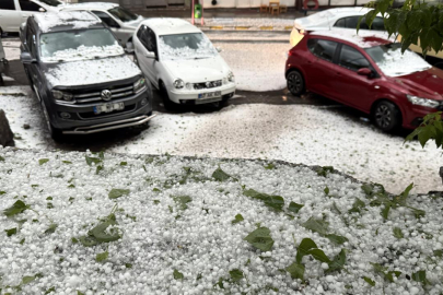 Malatya ve Ardahan'da dolu yağdı