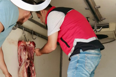 Hatay'da uygun şartlarda taşınmayan 34 kilo et imha edildi