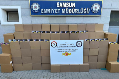 Samsun’da 2 milyon 260 bin adet kaçak makaron ele geçirildi