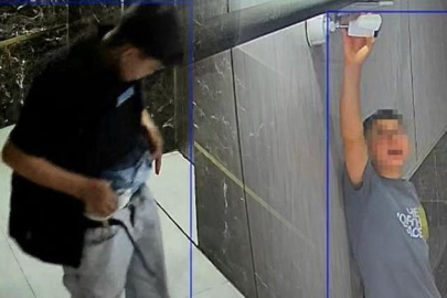 İş hanında iğrenç olay! Biri kamerayı kapattı diğeri asansör önünde ihtiyacını giderdi