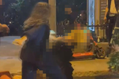 Lüks semtte bir kadın iki kadını acımasızca yumrukladı!