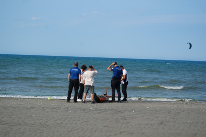 Şimşek İHA Samsun'da sahile vurdu