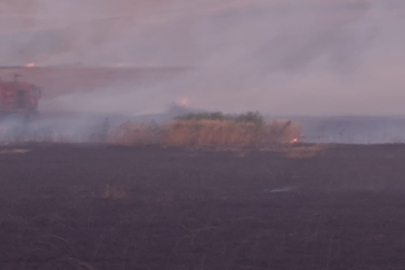 Siirt’te buğday tarlasına yıldırım düştü