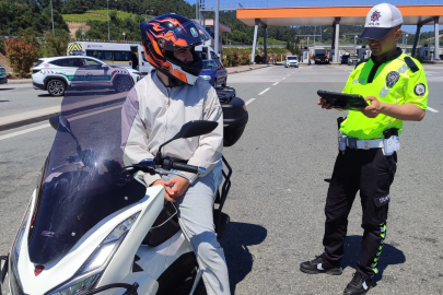 Bursa'da trafik ekipleri motosiklet denetimi yaptı