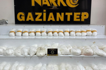 Gaziantep'te 58 kilo metamfetamin ele geçirildi