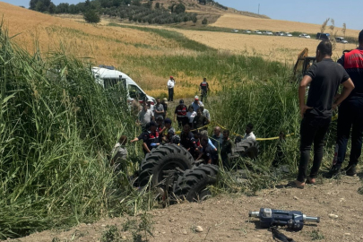 Adıyaman'da yangını söndürmek isterken traktörün altında kaldı