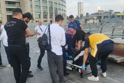 İstanbul'da adliye meydanındaki bariyerler rüzgarın etkisiyle 2 personelin üzerine devrildi