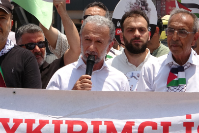 Mersin'de, İsrail'in 'Madleen' gemisine müdahalesi protesto edildi