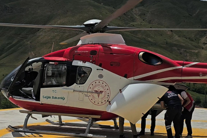 Van'da 54 yaşındaki hasta için helikopter ambulans havalandı