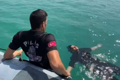 Adana'da baraj gölüne düşen kadını gemi adamlar kurtardı