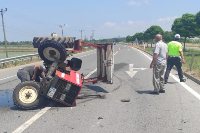 Samsun'da otomobilin çarptığı traktör sürücüsü yaralandı