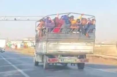 Şanlıurfa Siverek’te mevsimlik işçilerin tehlikeli yolculuğu kamerada