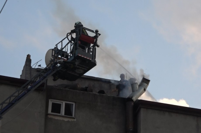 Samsun Bafra’da fırın bacasında yangın paniği