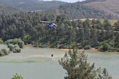 Bursa'daki bir köy yangın sebebiyle tahliye ediliyor