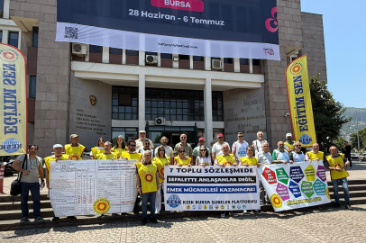 Bursa’da öğretmenler grevli toplu sözleşme talep ediyor